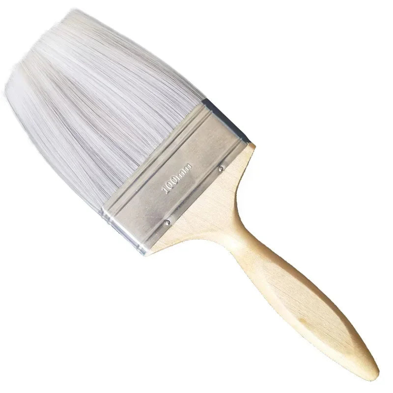 Thickened Paint Brush Set with Long Hair, 2" 4" Chemical Fiber Brushes and Inclined Mouth Soft Hair