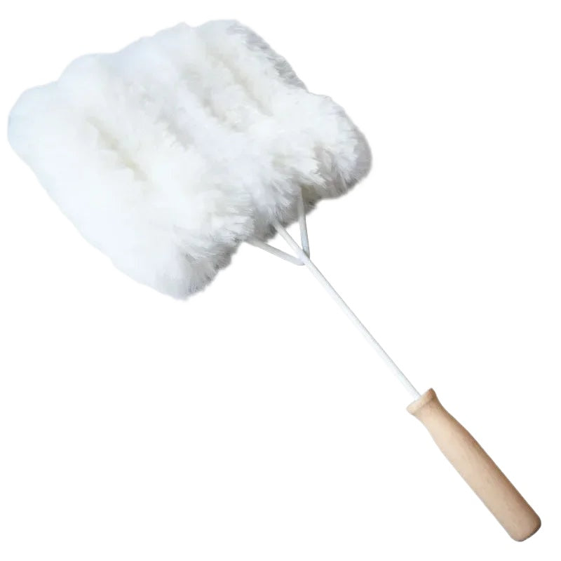 Radiator cleaning brush sheep fur integrated velvet
