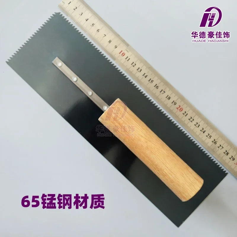 Cement self-leveling trowel epoxy floor push knife serrated flat manganese steel scraper spatula approved floor paint tool