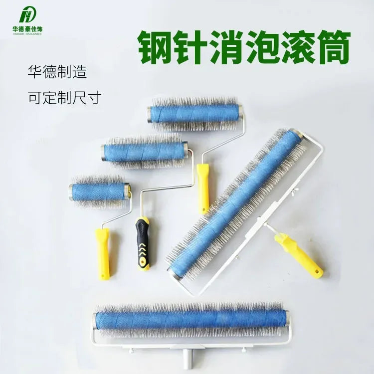 Steel needle roller stainless steel needle defoaming roller 10 inch 20 inch epoxy floor paint cement self-leveling roller