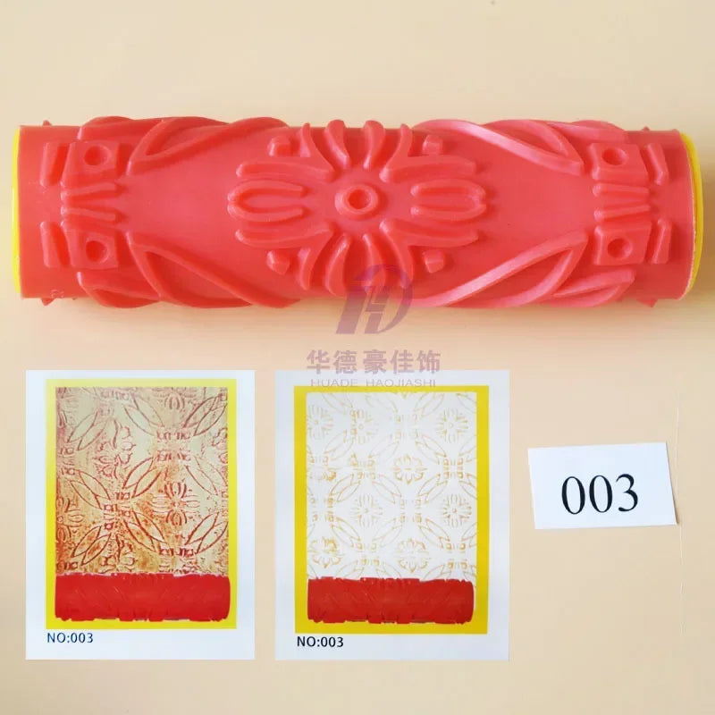 Silicone printing roller 7-inch liquid wallpaper embossing roller pattern roller diatom mud art paint texture tool