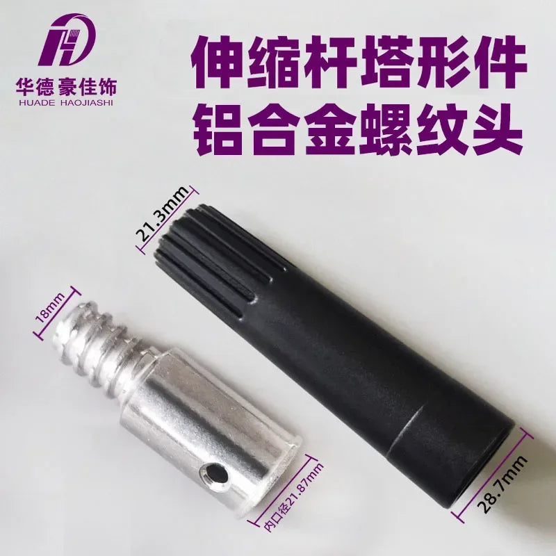 Telescopic pole tower shaped part metal