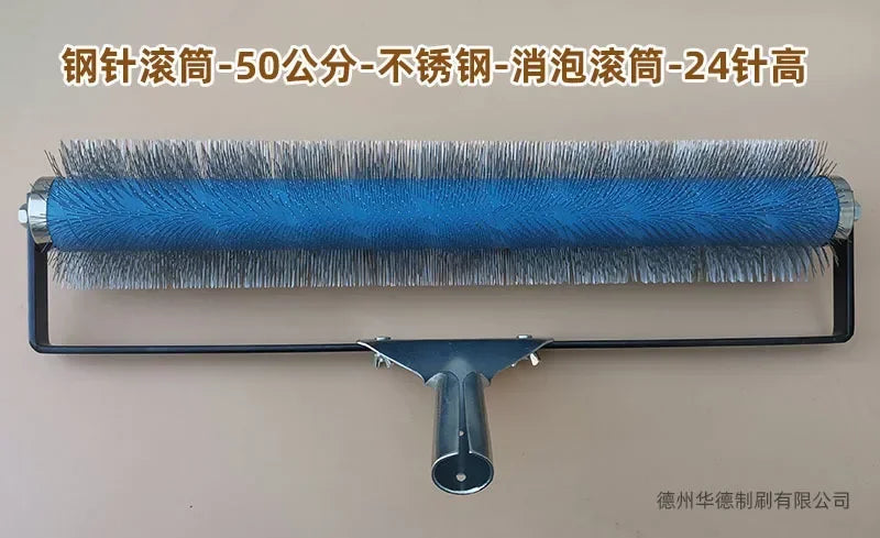 Steel needle roller stainless steel needle defoaming roller 10 inch 20 inch epoxy floor paint cement self-leveling roller