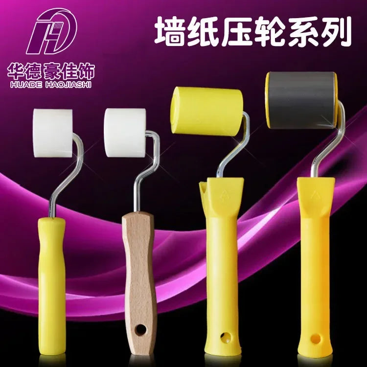 Wallpaper pressing roller soft rubber hard