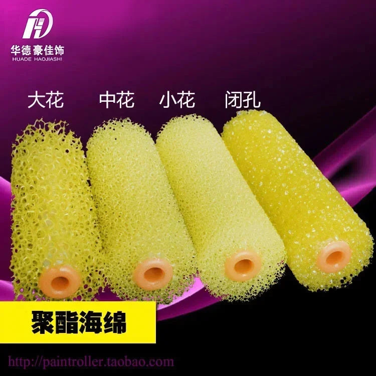 4-inch roughening roller brush sponge texture art paint orange peel roller diatom mud Huade tool drawing roller