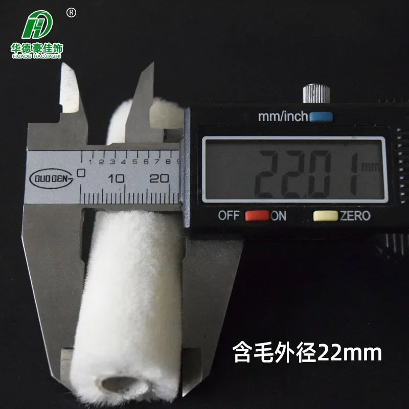 Small diameter real wool paint roller