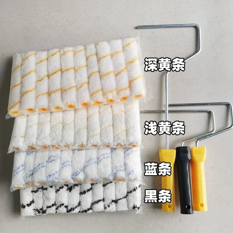 Stock 6-inch thumb paint roller brush in