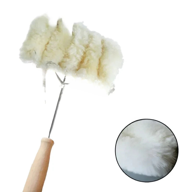 Radiator cleaning brush sheep fur integrated velvet